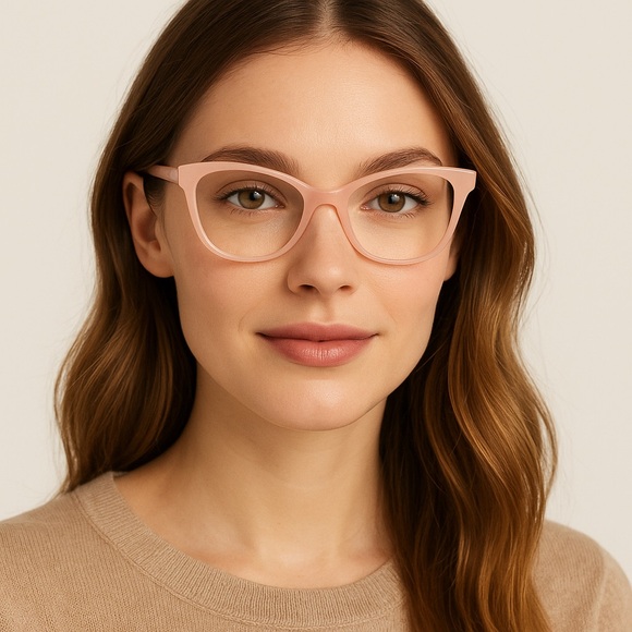 Alice + Olivia Les Halles Blush Pink Glasses - Picture 3 of 8